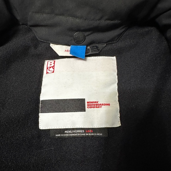 Bonfire Snowboard Ski Jacket Men’s Large Insulated Hooded Geometric - Picture 10 of 11